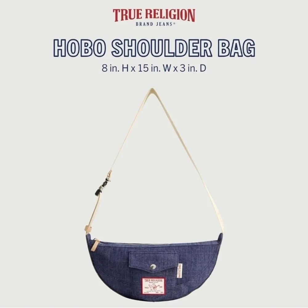 True Religion Hobo Shoulder Bag Denim Medium